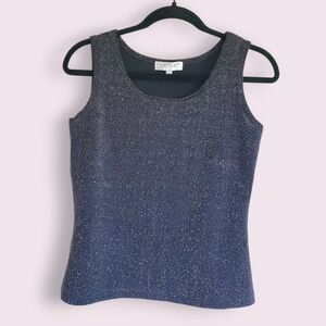Karen Kane Petites Tank Top Women's Size‎ S Sleeveless Metallic Sparkle